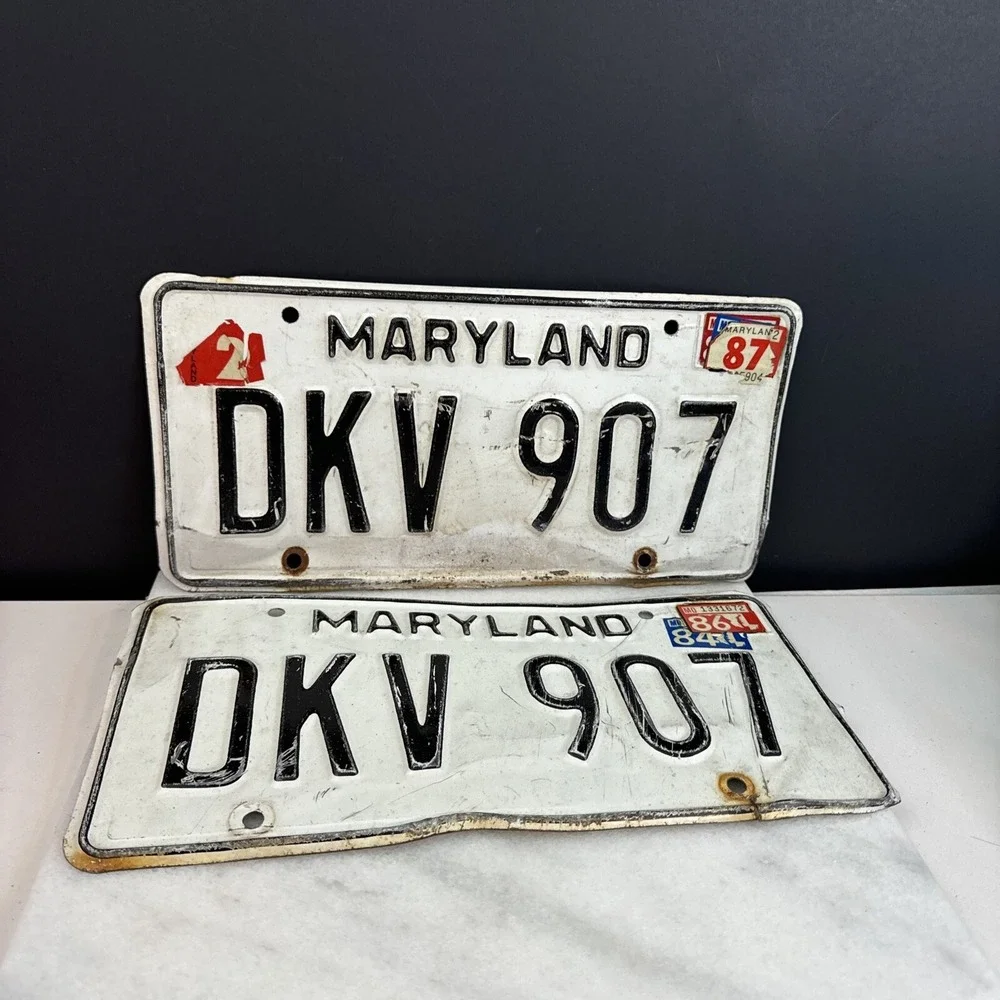 Maryland DKV 907 1986 Vintage License plate